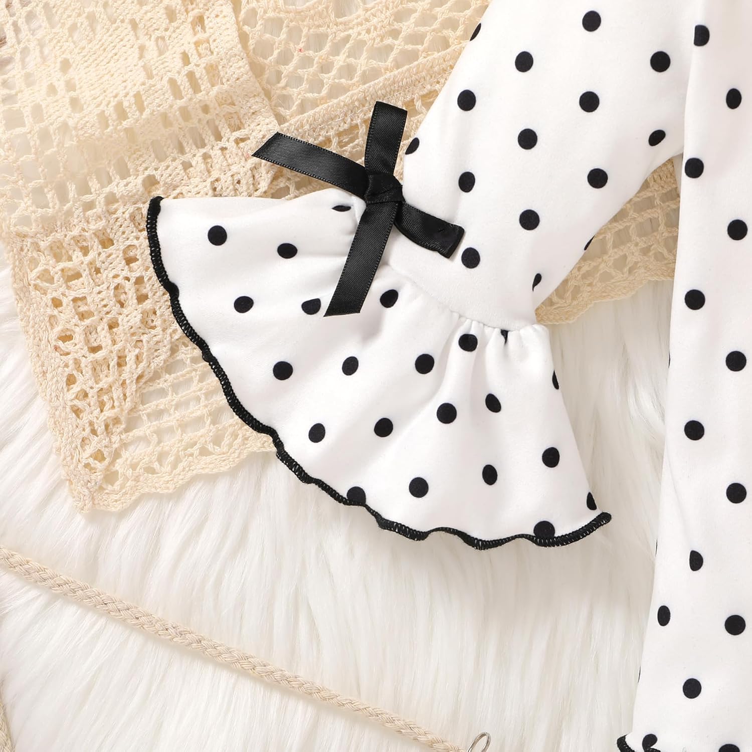 Toddler Baby Girl Fall Overall Dress 3/4 Flare Sleeve Shirt Corduroy Skirt Jumper 2Pcs Autumn Outfit Sets 1-5T - Image 7