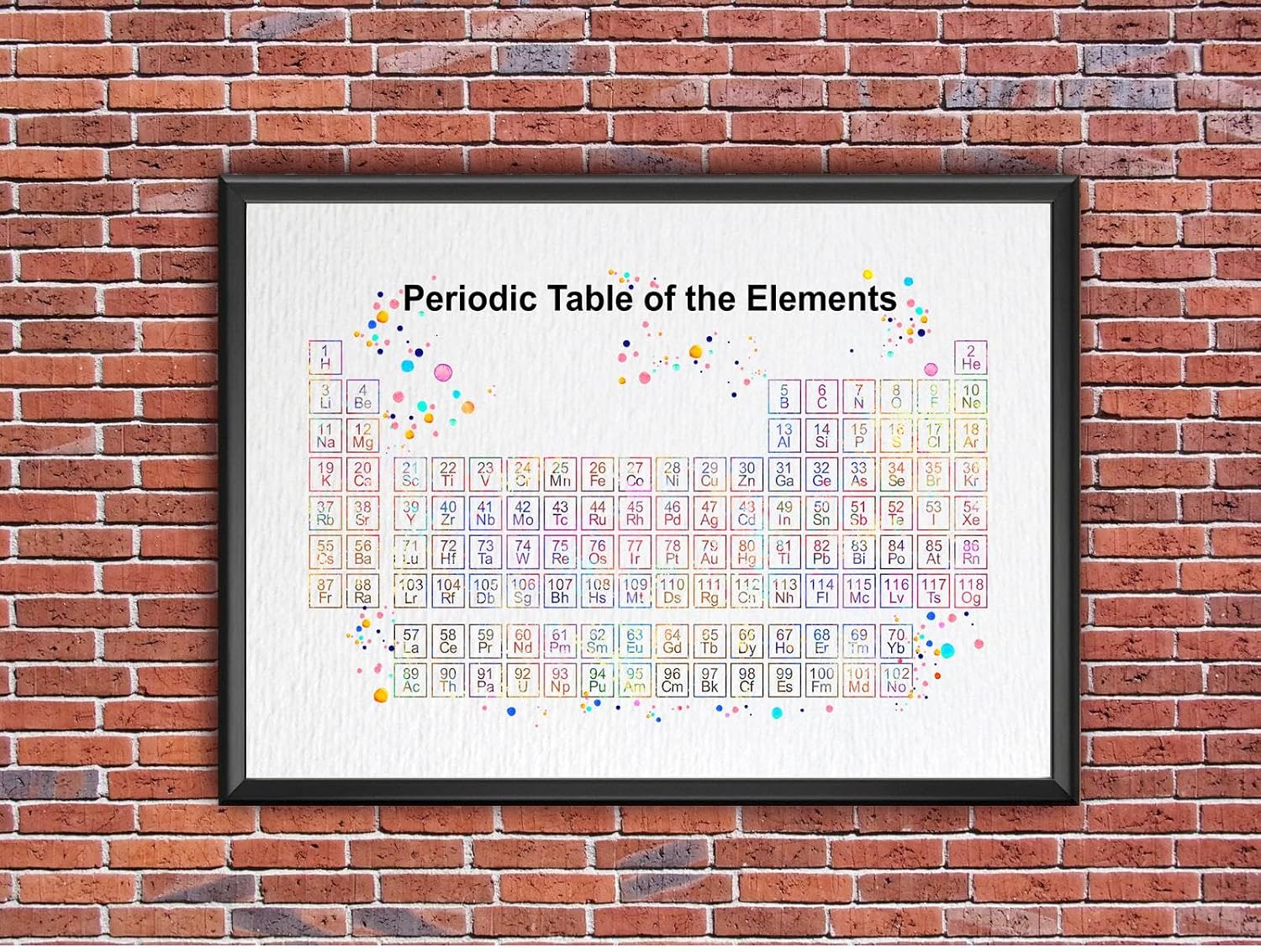 Dignovel Studios 11X14 Unframed Periodic Table of the Elements Chemistry Chemical Science Laboratory Watercolor Art Print Poster Wall Hanging Decor DN832