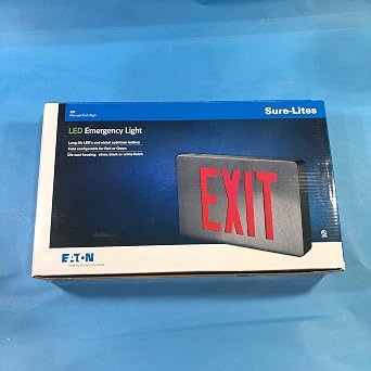 Sure-Lites CX62WH LED Die Cast Exit Sign, White Face and Housing, Double Face, Red and Green Letters