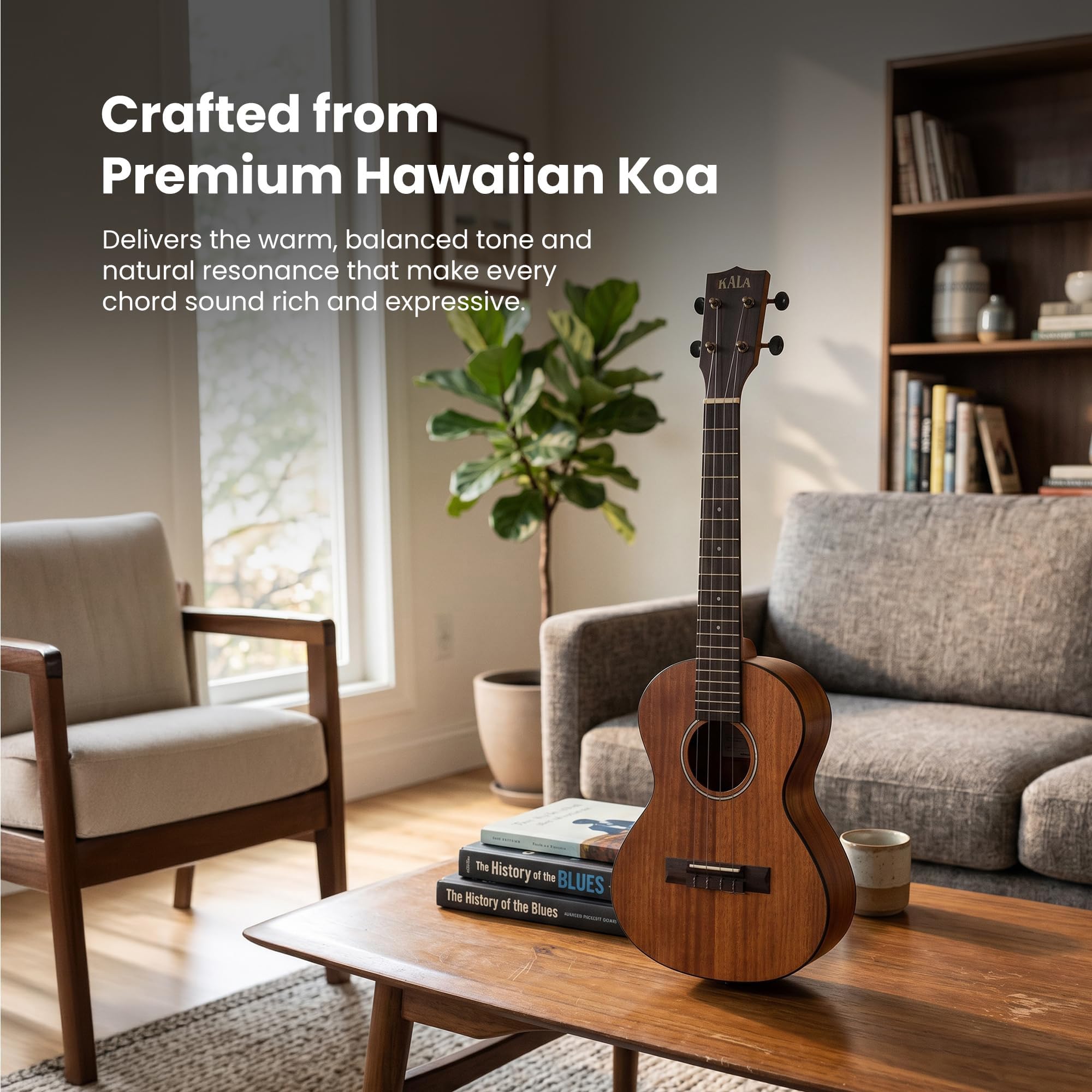 Kala KA-KOA-T Hawaiian Koa Tenore Ukulele