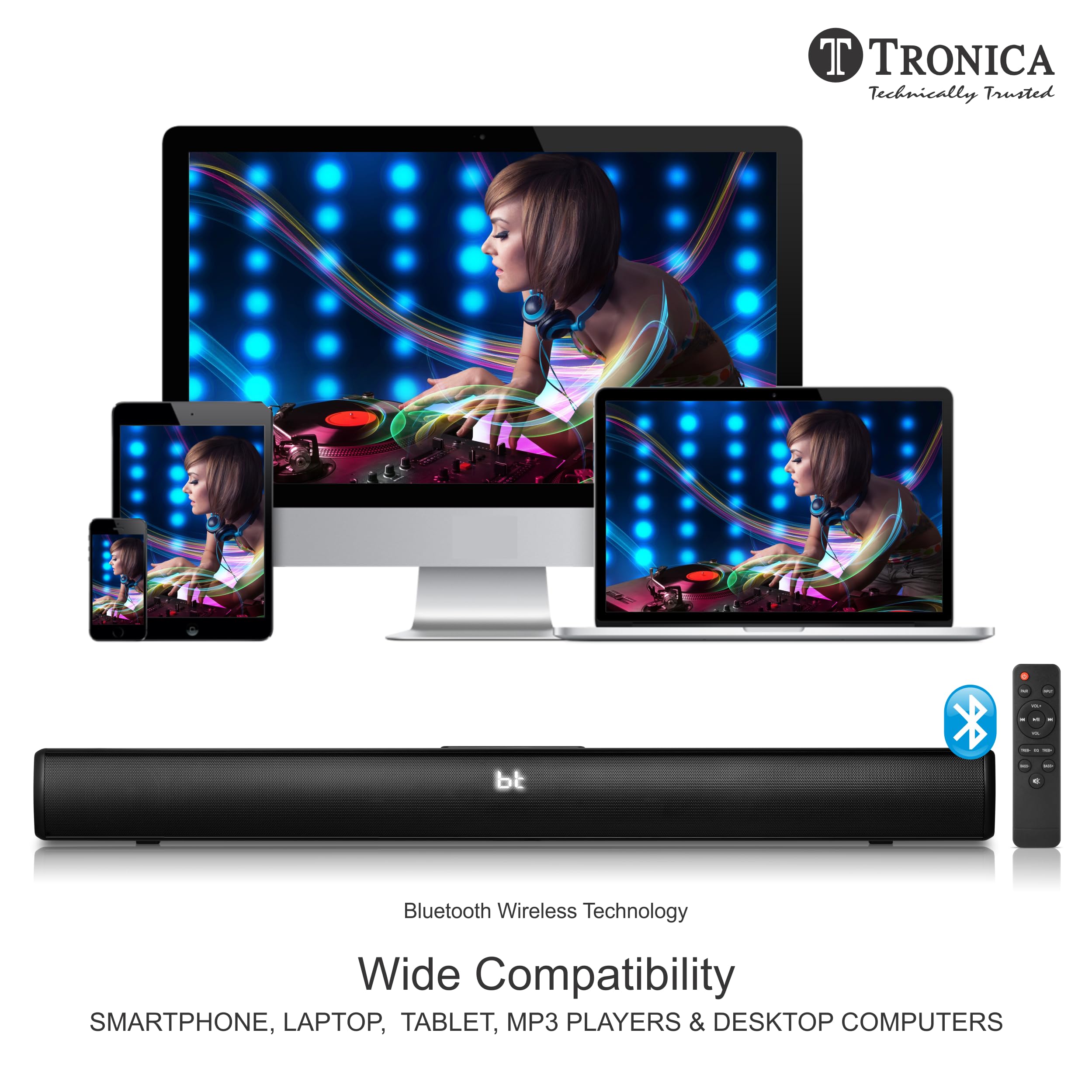 Tronica Premium Series Immersive Sound Bar With Signature Sound