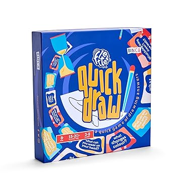 Binca Board Game - Fletter Quick Draw, Fast-paced Drawing Game, Fun for Kids, Teens & Adults, Boosts Creativity & Quick Thinking, Perfect for Family Gamenight, Gifts for Kids Ages 8, 9, 10 & Up - image, photos