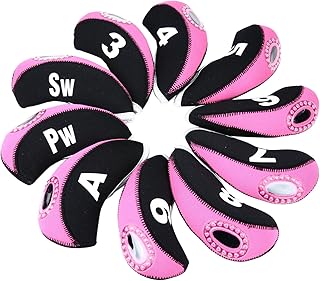 Sword &Shield sports 10pcs/Set Golf Iron Club Head Covers with Numbers Neoprene Top Window Iron Covers