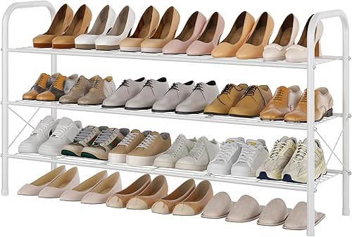 Hoctieon Zapatero de malla de 3 niveles, estante para zapatos de entrada, organizador de almacenamiento de zapatos, zapatero para armario, ahorro de