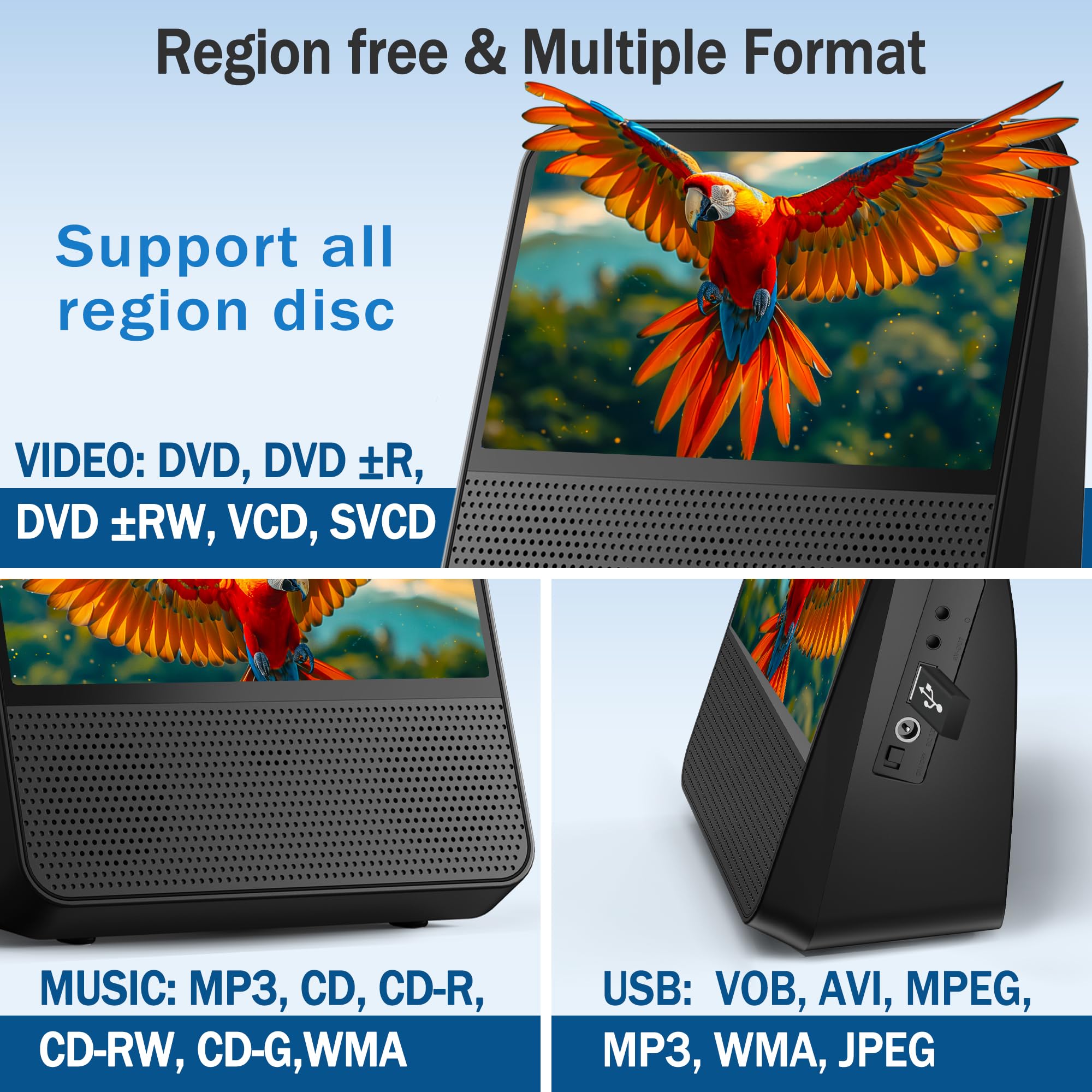 Lettore DVD portatile Nero