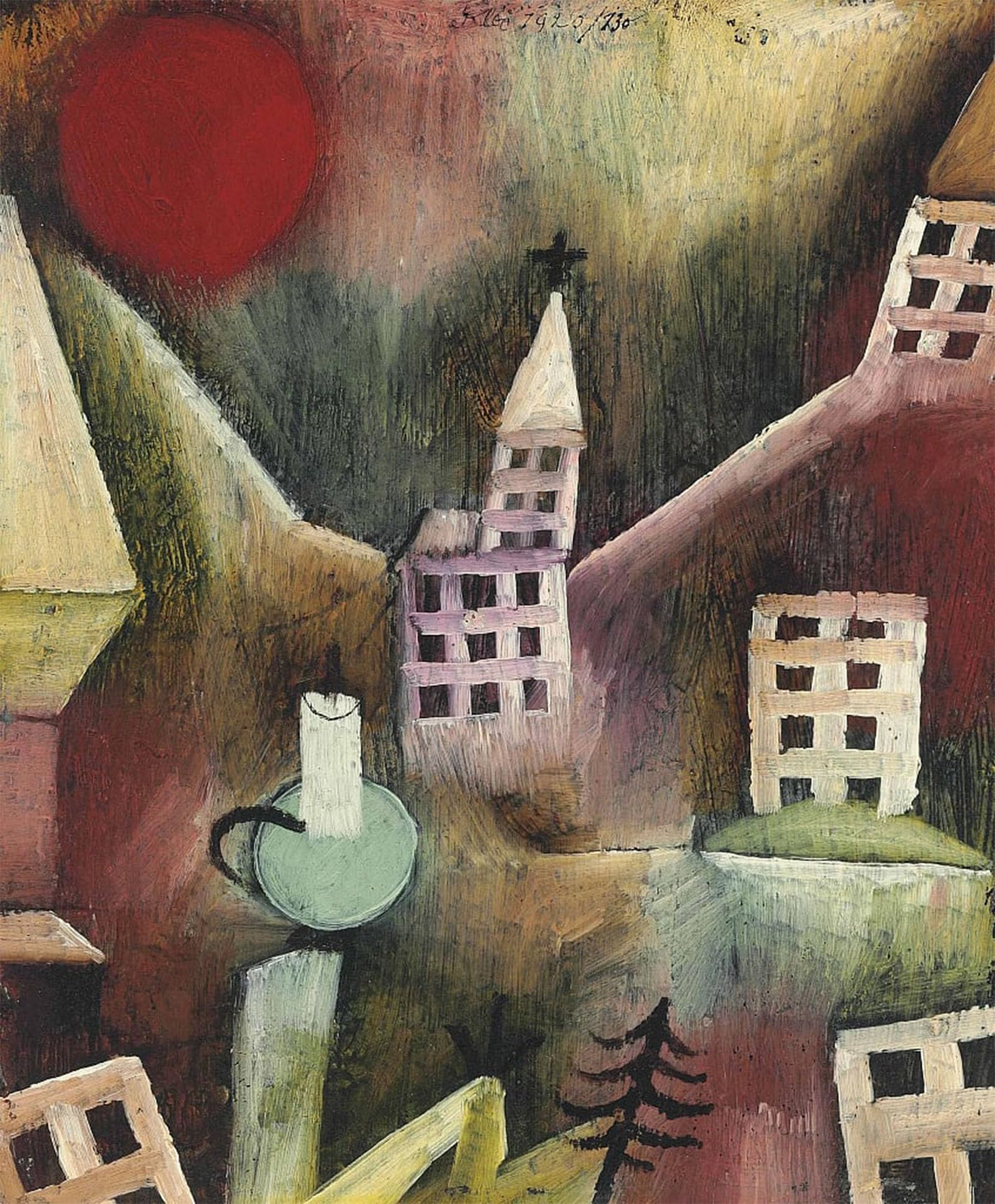 ARTXLXXBN Famous Art Print Poster Vintage Wall Art Destroyed village destroyed village by Paul Klee Canvas Art Poster for Home Decor 60x90cm