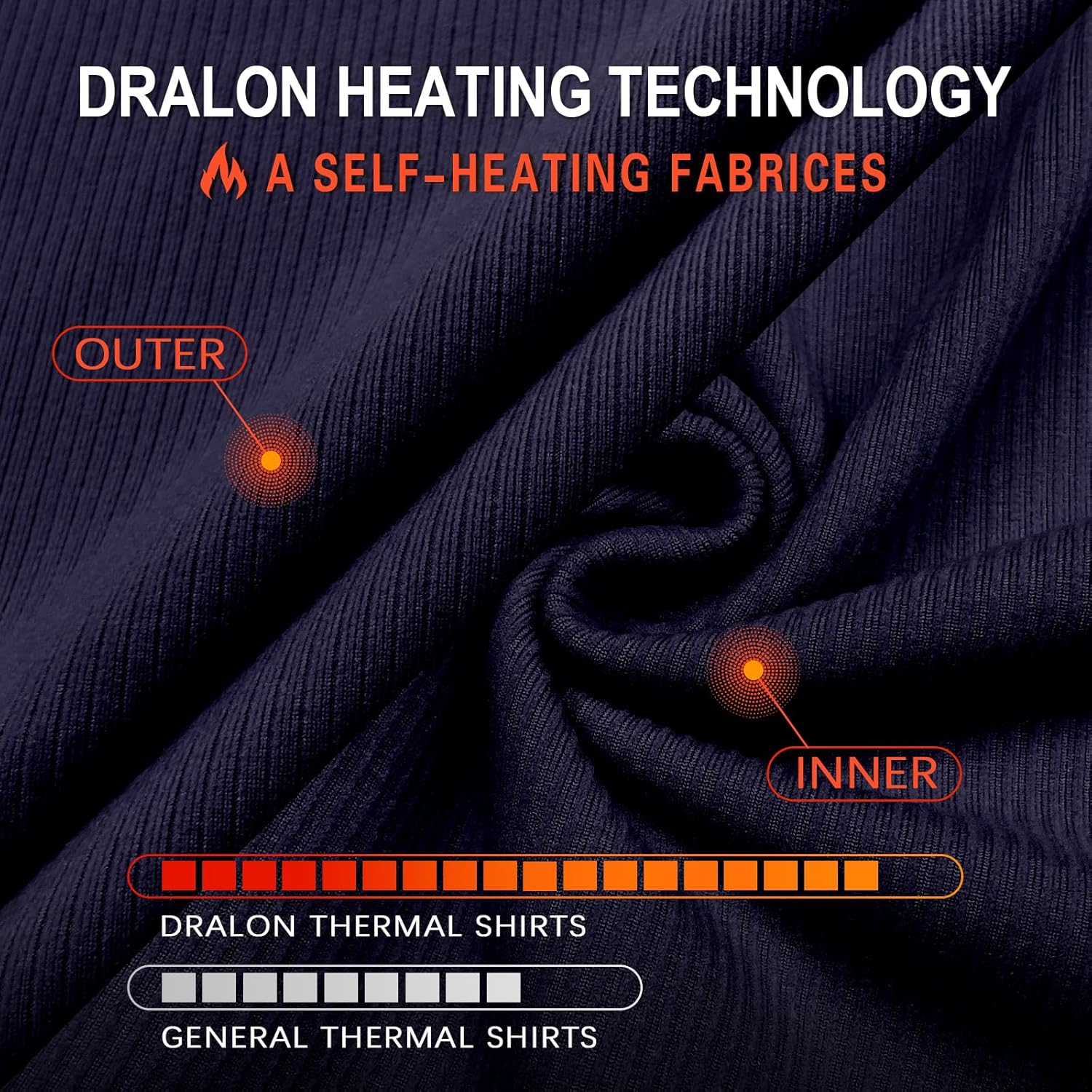 WOWENY Womens Long Sleeve Thermal Shirts V Neck Underwear Tops T Shirts Warm Base Layer Basic Fitted Tees - Image 2