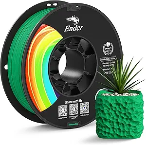 Creality Matte PLA+ Filament 1.75mm Green,1kg(2.2lb) No-Shine Finish 3D Printer PLA Filament,Low Warping,Minimal Layer Lines,Vivid Color,Dimensional Accuracy +/- 0.02mm,Easy to Print,Matte Gress Green