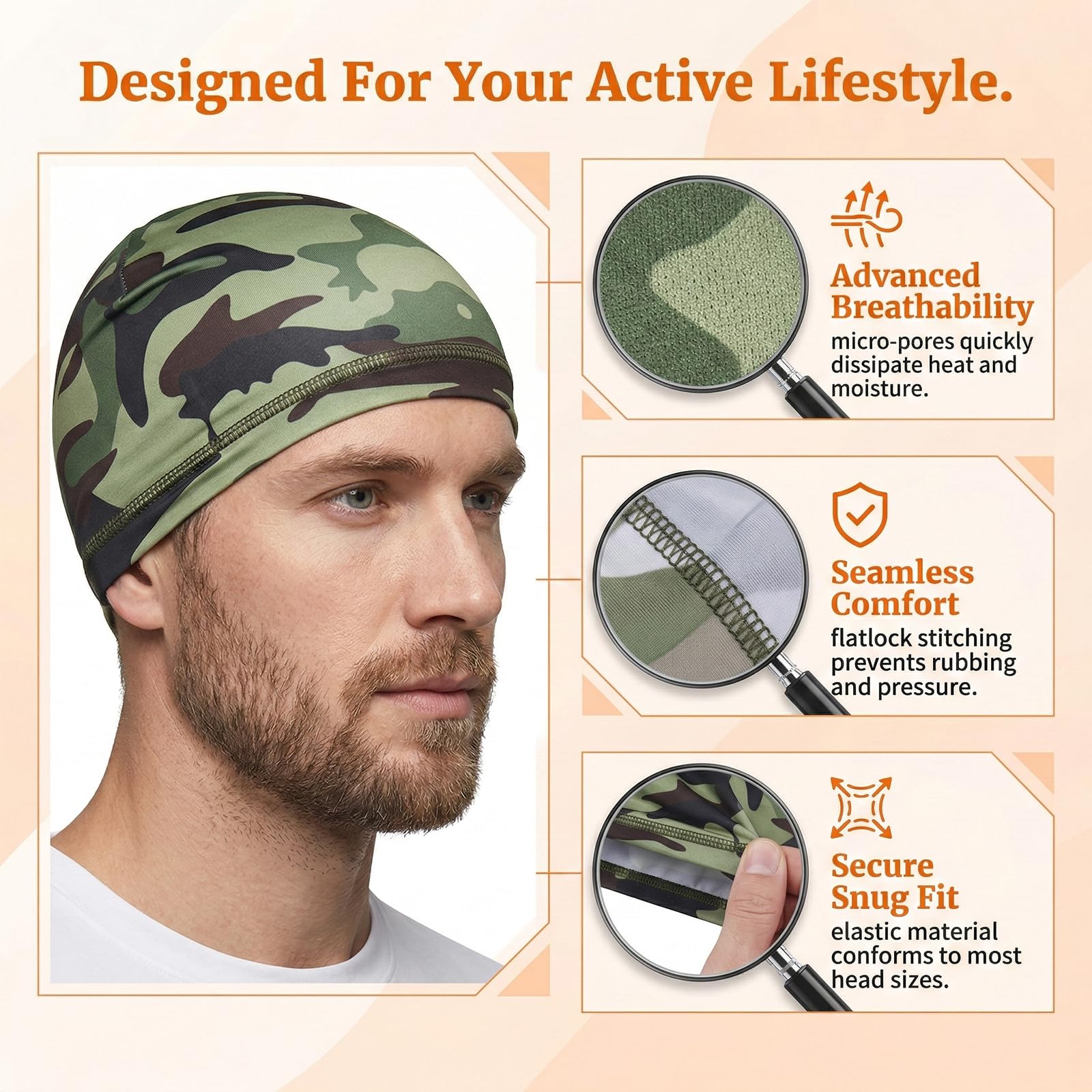3x Gorro de Ciclismo, Gorro Bajo Casco Ciclismo Hombre Bandana Gorro de Ciclismo Protección UV Sotocasco Bici Verano Gorro para Casco de Bicicleta para Mujeres Hombres Actividades al Aire Libre