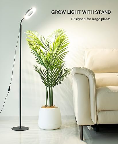 Miniatura 2 de Luz de cultivo para plantas de interior, luces LED de espectro completo con soporte, lámpara de pie de crecimiento ajustable en altura con