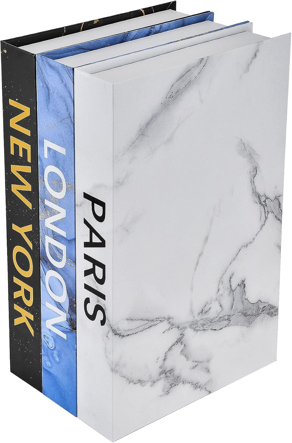 Decorative Books for Home Decor Set of 3 Stacked Books Decor Coffee Table Book shelf Décor Faux Books for Decoration Decor Book Box with Partition (Z111)