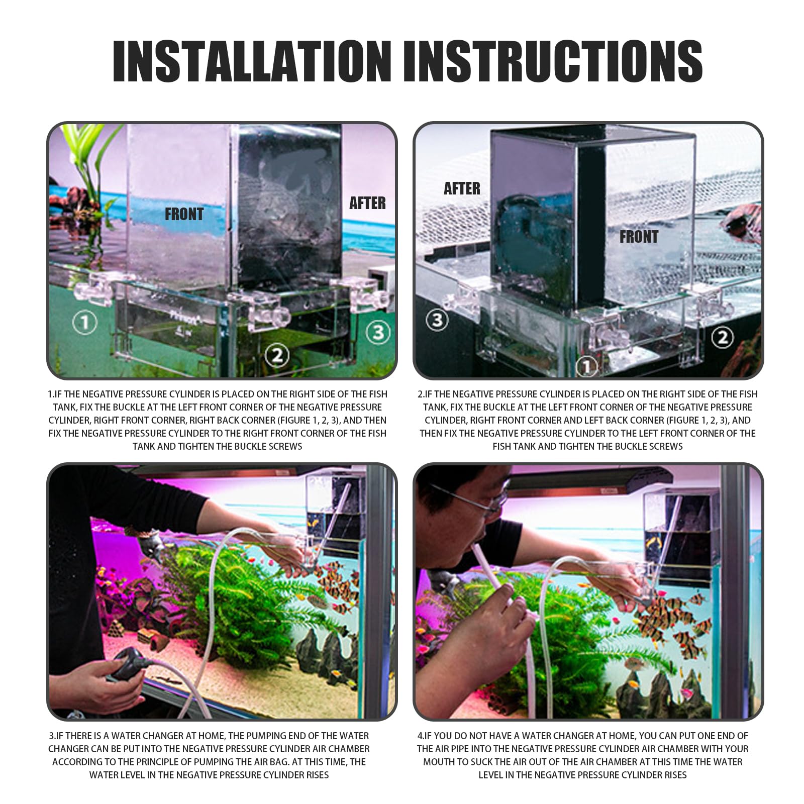 Negatieve druk aquarium, Moderne Fish Tank, Clear Fish Lift Negatieve druk Kleine Fish Tank, Vacuüm geschorst, Water omgekeerd, Lichtgewicht Acryl Fish Tank, Verhoog vis Activiteit Gebied