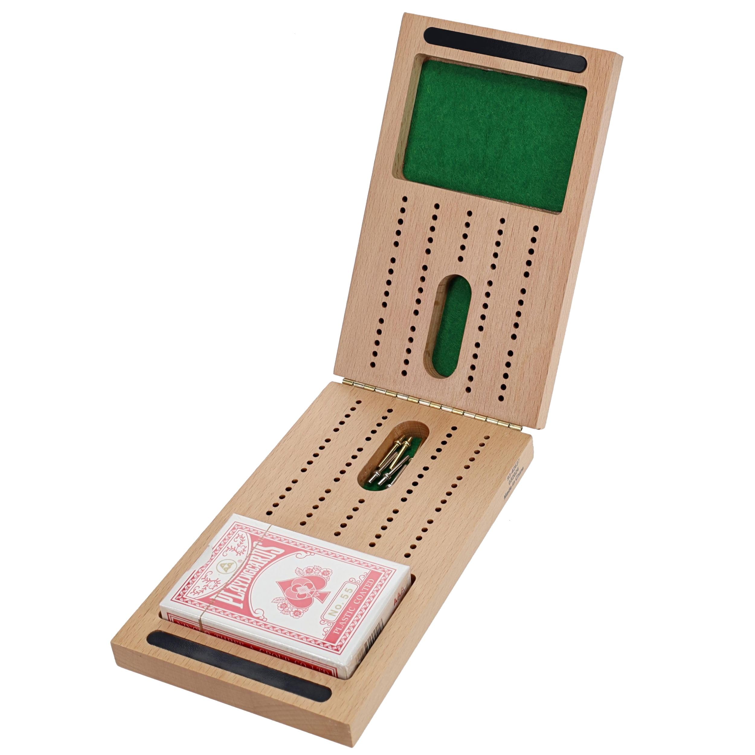 Amazon.com: WE Games Solid Wood 2 Track Foldable Travel Cribbage