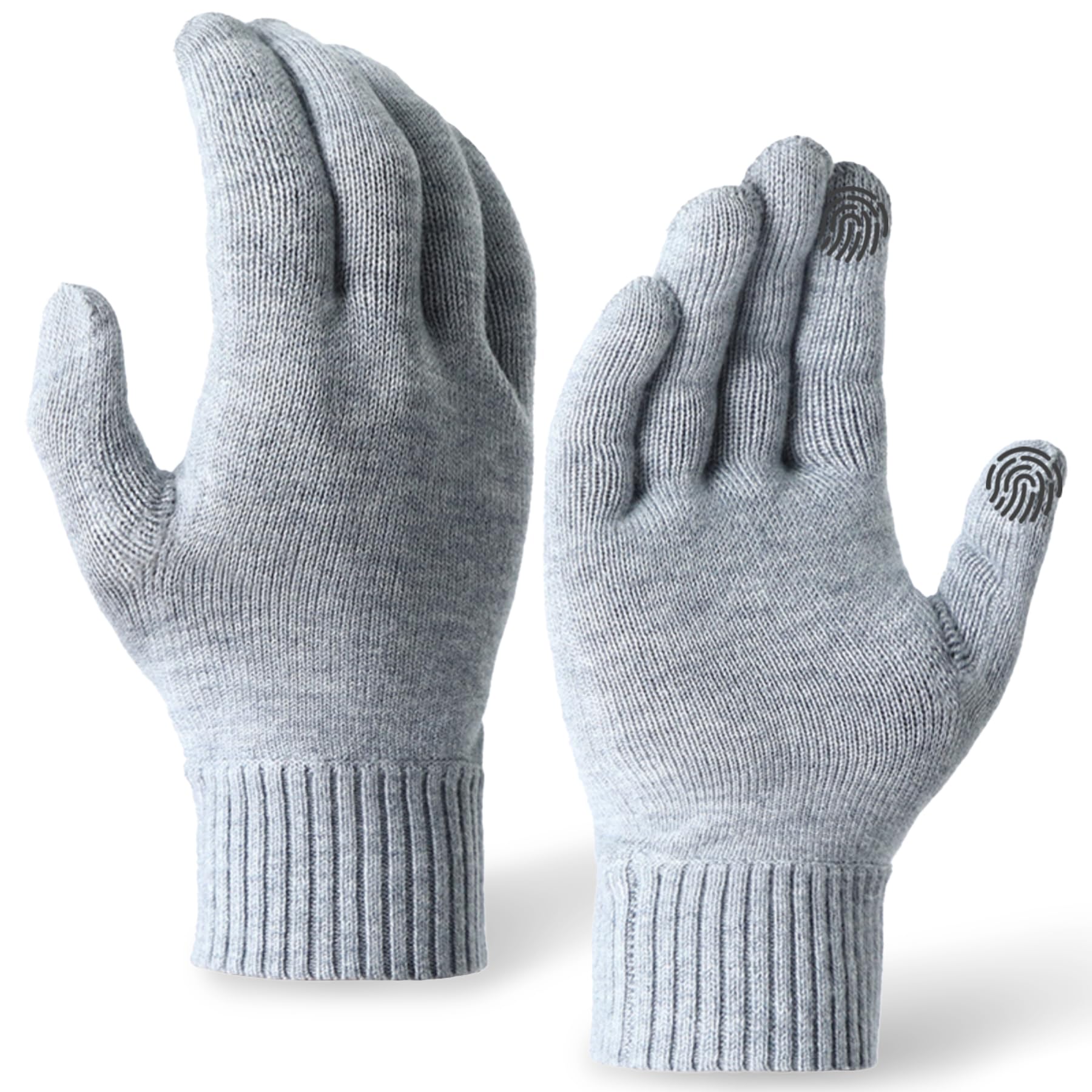 WANDER Merino Wool Running Gloves for Winter Lightweight Touchscreen Thermal Knit Glove for Men&amp;Women Upgraded