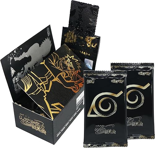 Nuevas tarjetas de anime, caja de refuerzo de colección de oro negro, caja de refuerzo oficial de anime CCG coleccionable, paquete de cartas