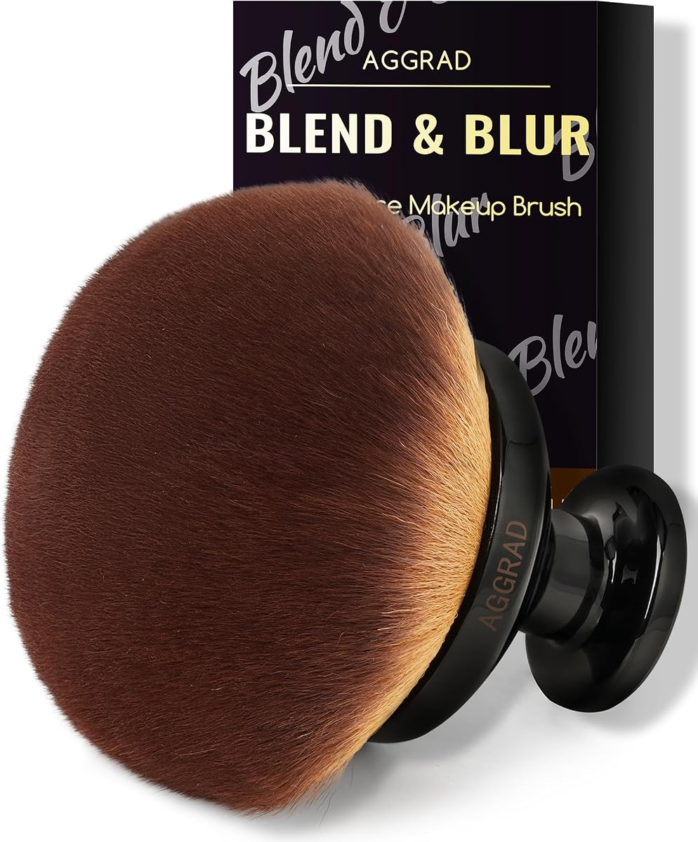 Ultra Large Blend & Blur Kabuki Brush for Body Leg Makeup Tattoo Cover Up Self Tanning, Self Tanner Brush for Self Tan, Back Tanning Applicator for Sunscreen Lotion Bronzers, Body Coverage Perfector
