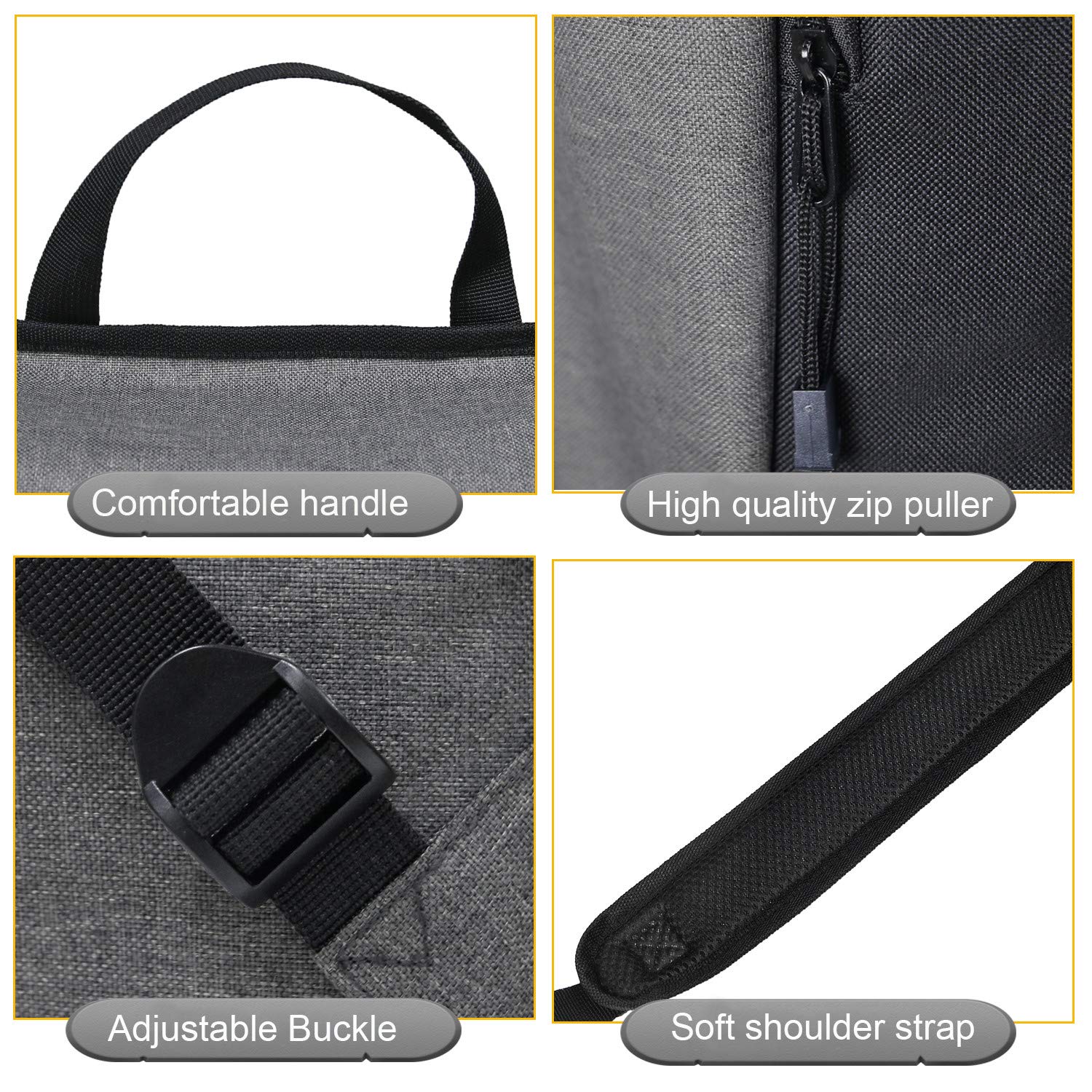Sac de Tapis de Yoga, Sac de Rangement Multifonction pour Tapis de Yoga, avec Grande Poche latérale et Poche zippée pour, Sac de Transport pour Homme et Femme