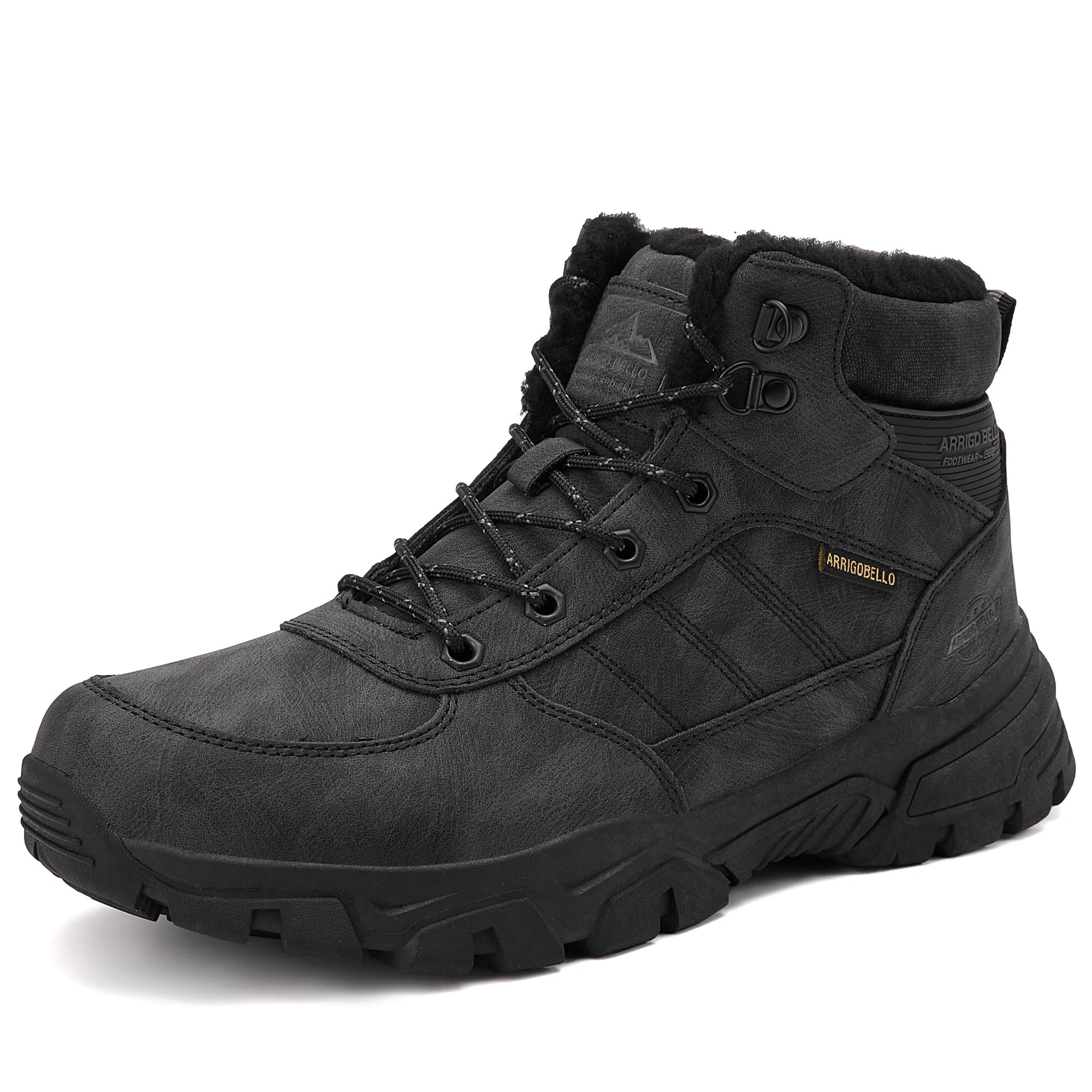 ARRIGO BELLO Stivali Uomo Invernali Scarpe Invernale Scarponcini Neve Stivaletti Antiskid Caldo Trekking Montagna Boots Taglia 41-46