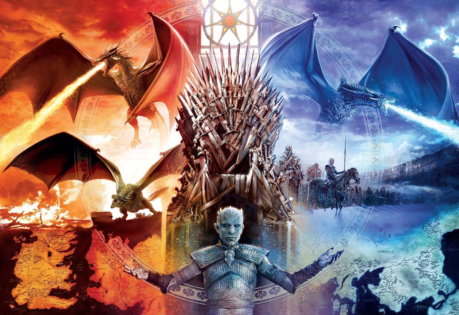 ERUZO 5D Diamond Painting Game of Thrones Game of Thrones DIY Mosaic Diamond Painting Set Craft Gift Interior Decoration 40x40cm