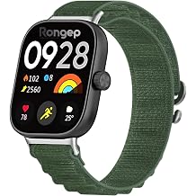 Rongep [Travel Loop] Xiaomi Redmi Watch 6/5/4/Mi Band 10 Pro/9 Pro/8 Pro ile Uyumlu Kordon Rahat ve Konforlu Mi Band 10 Pro Kordon Terletmeyen Kuma l  Redmi Watch 6 Kordonu Alpine-Haki