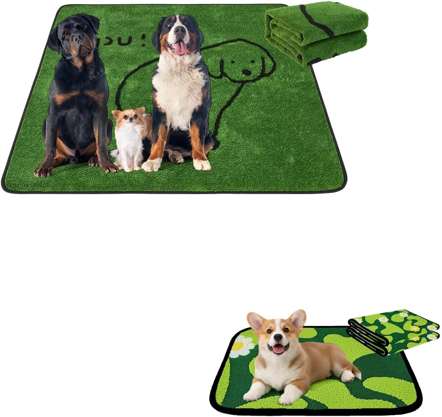 Qeils Washable Pee Pads for Dogs Extra Large 2 Pack