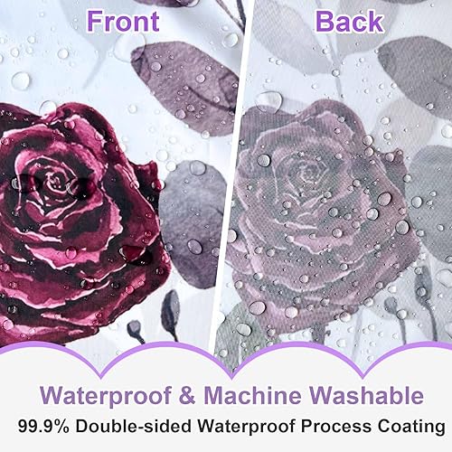 Miniatura 5 de Baccessor Cortina de ducha de Halloween con diseño de calavera aterradora para baño, cementerio gótico con murciélagos, calabazas, cortinas de