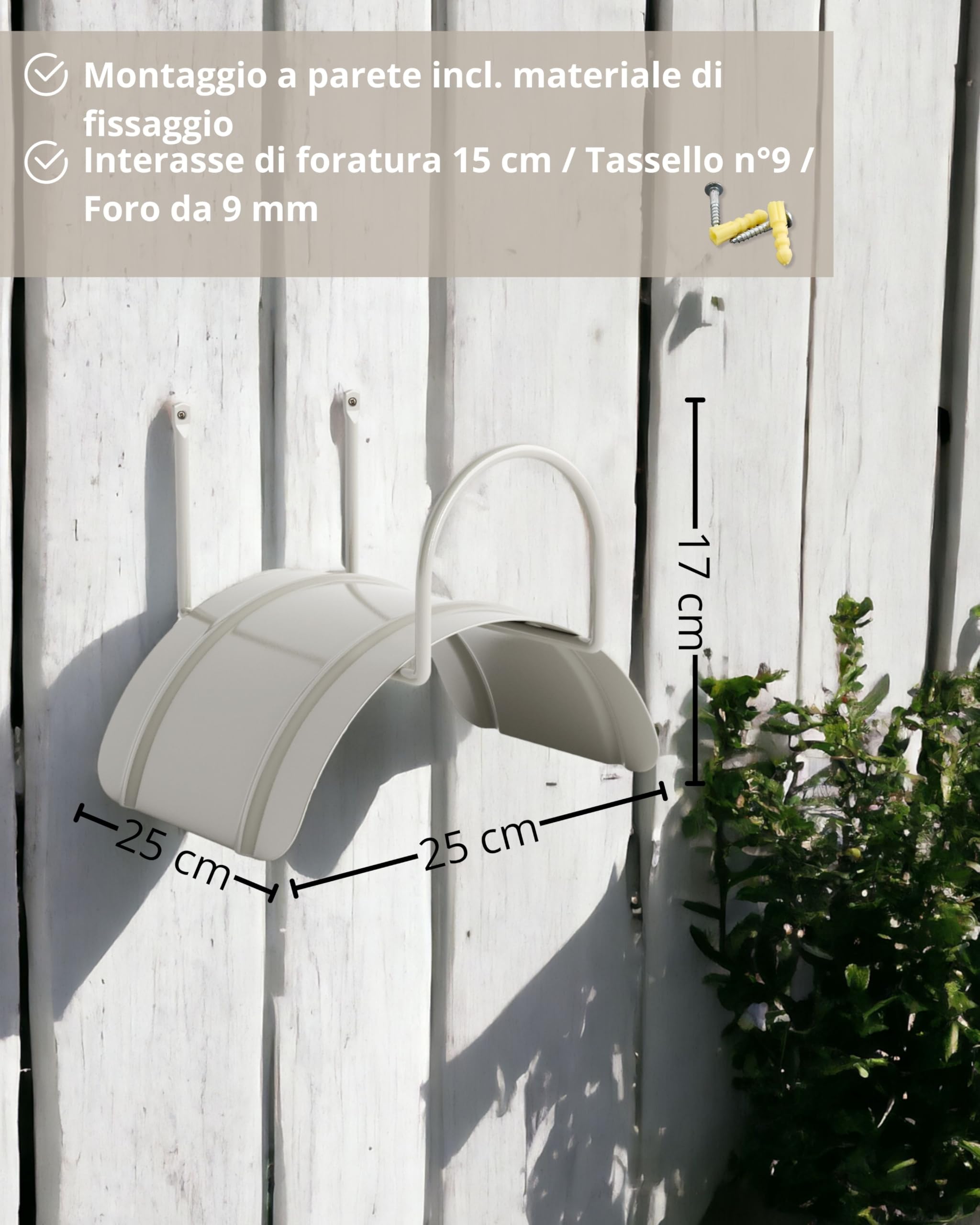 LIVLIG - Tubo da giardino da 20 m, tubo flessibile di alta qualità con supporto per tubo e siringa da giardino in ottone, tubo di irrigazione con attacco per tubo da 1/2", set di irrigazione in greige