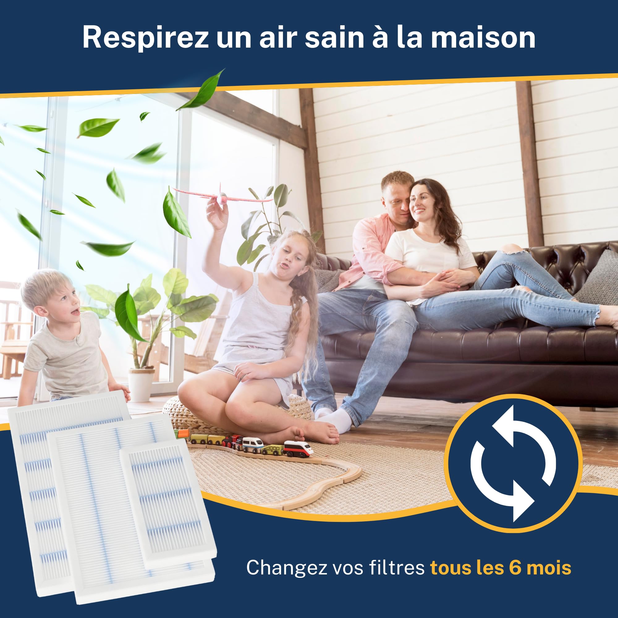 Tops Lot de 3 filtres F7 miniplis - Compatibles Atlantic Duolix Max & Duolix Max Hygro - Filtration haute performance ISO ePM1 70%