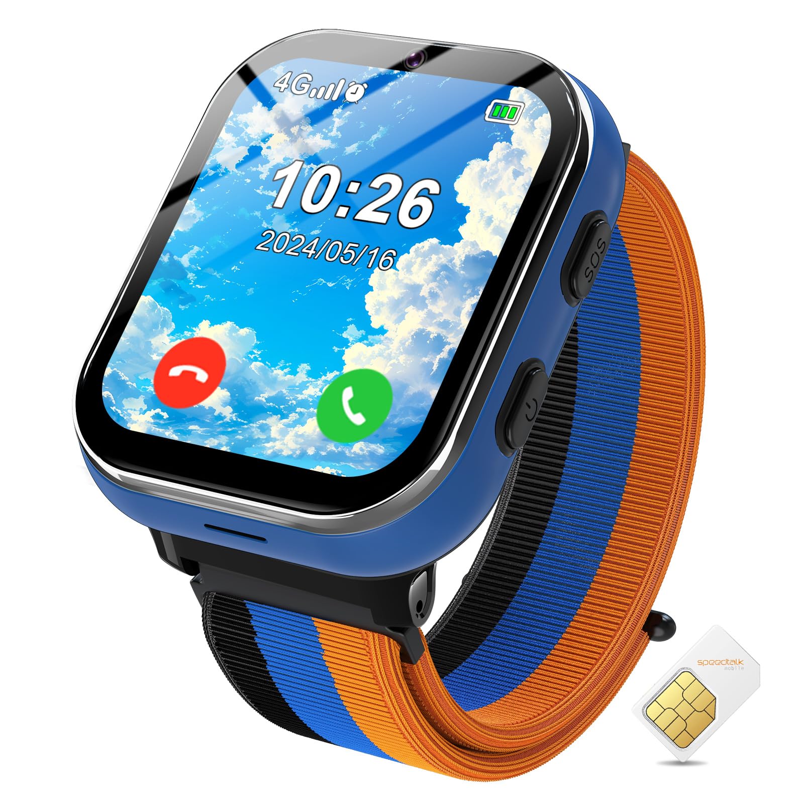 PTHTECHUS Kids 4G Smartwatch LT49 in blue color