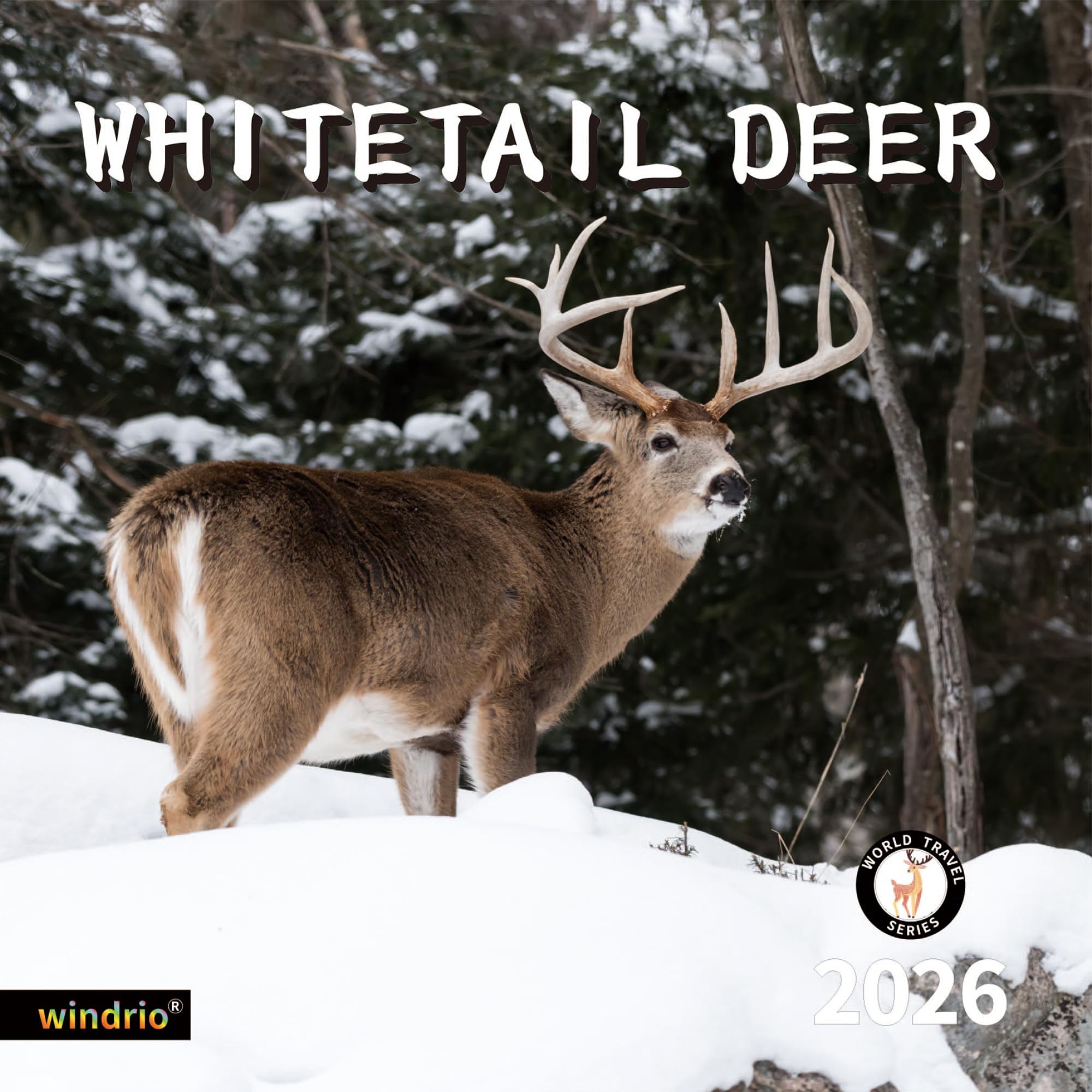 2026 Wall Calendar,Calendar 2026, November 2025 - December 2026, Wall Calendar Whitetail Deer, 12" x 24" Opened,Full Page Months Thick & Sturdy Paper for Gift Perfect Calendar Organizing & Planning