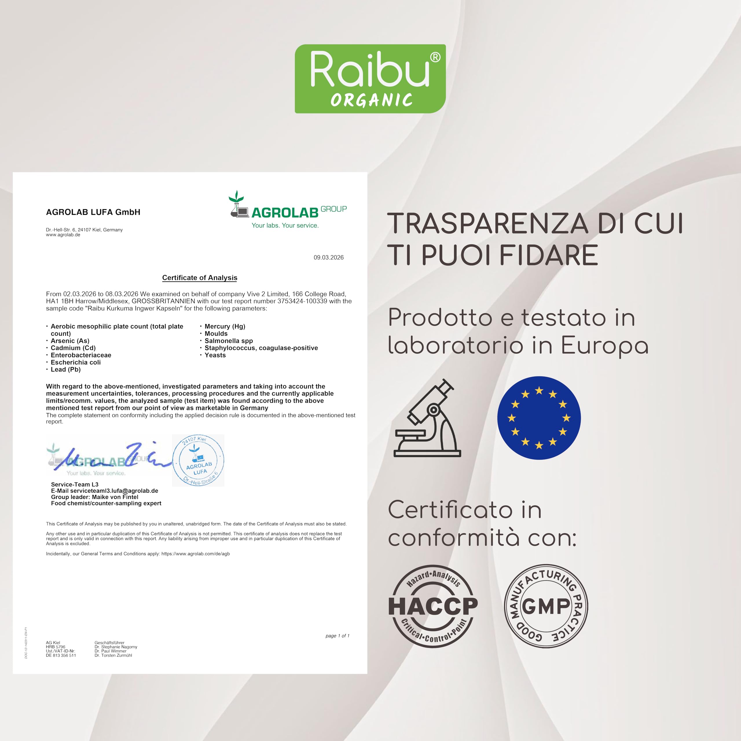 Curcuma Capsule 1500mg con Piperina e Zenzero Biologico - 180 Capsule - Curcuma in Polvere Integratore ad Alto Dosaggio - 100% Vegan, Senza OGM - Raibu