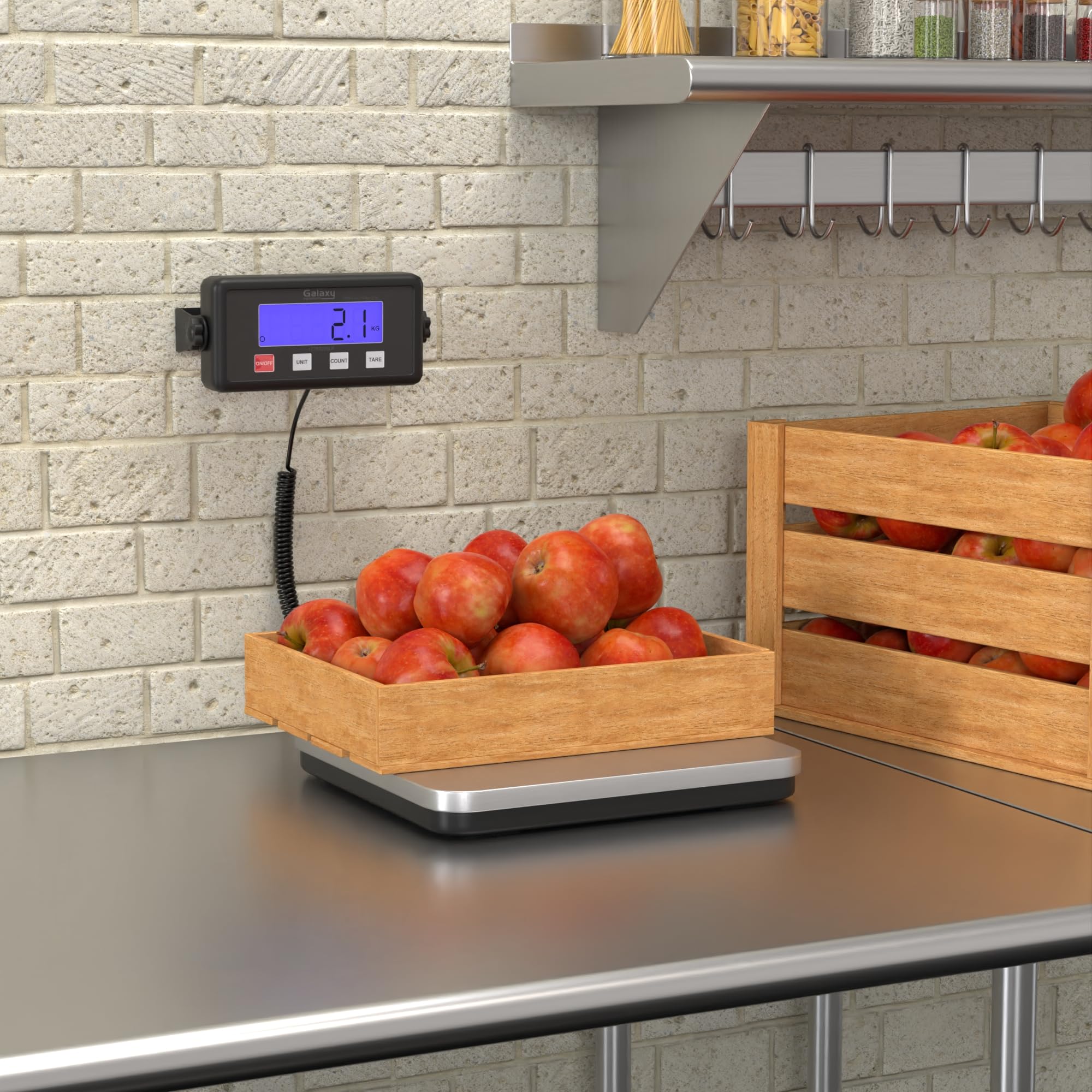 RS110LP 110 lb. Low-Profile Digital Receiving Scale with Remote Display