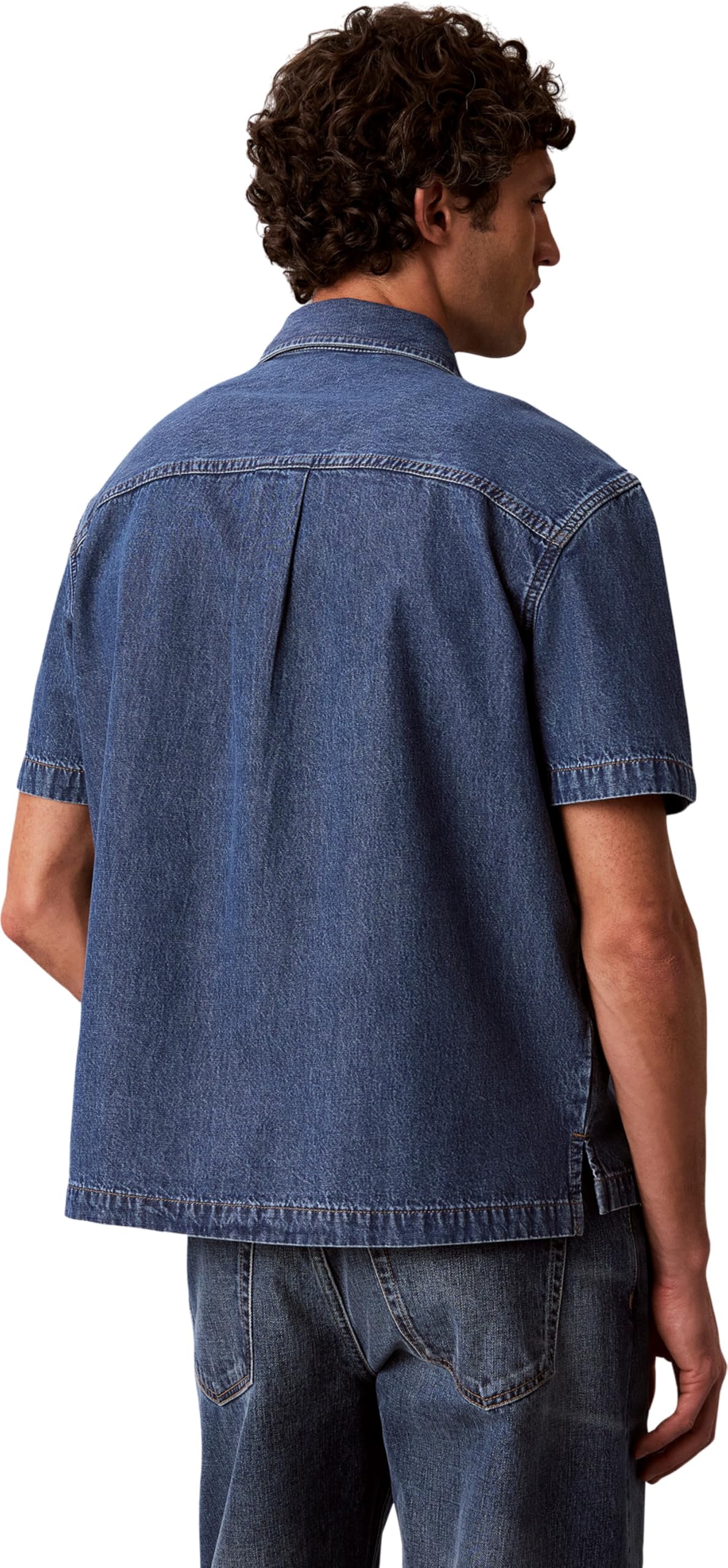 Calvin Klein Beckford Blue Short Sleeve Shirt Lv04rf711g Altre Camicie Uomo