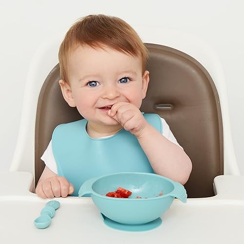 Miniatura 10 de Baberos de silicona para bebés  Babero suave ajustable impermeable para bebés y niños pequeños  Sin BPA