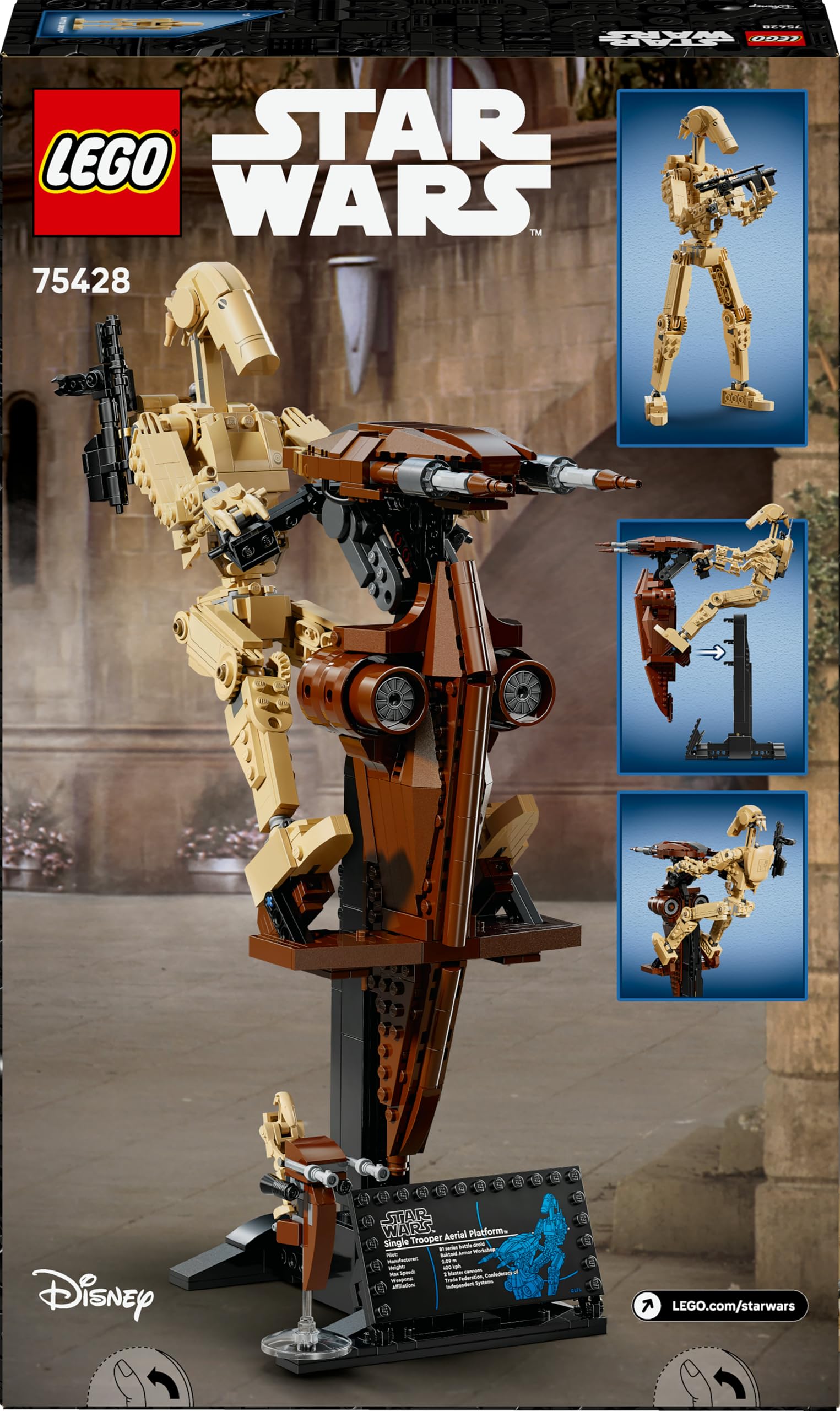 LEGO Star Wars 75428 Battle Droid con STAP Speeder Giocattolo - Action Figure per il Gioco e l'Esposizione - Regalo da Collezione per Bambini da 12 Anni, Adolescenti e fan della Minaccia Fantasma
