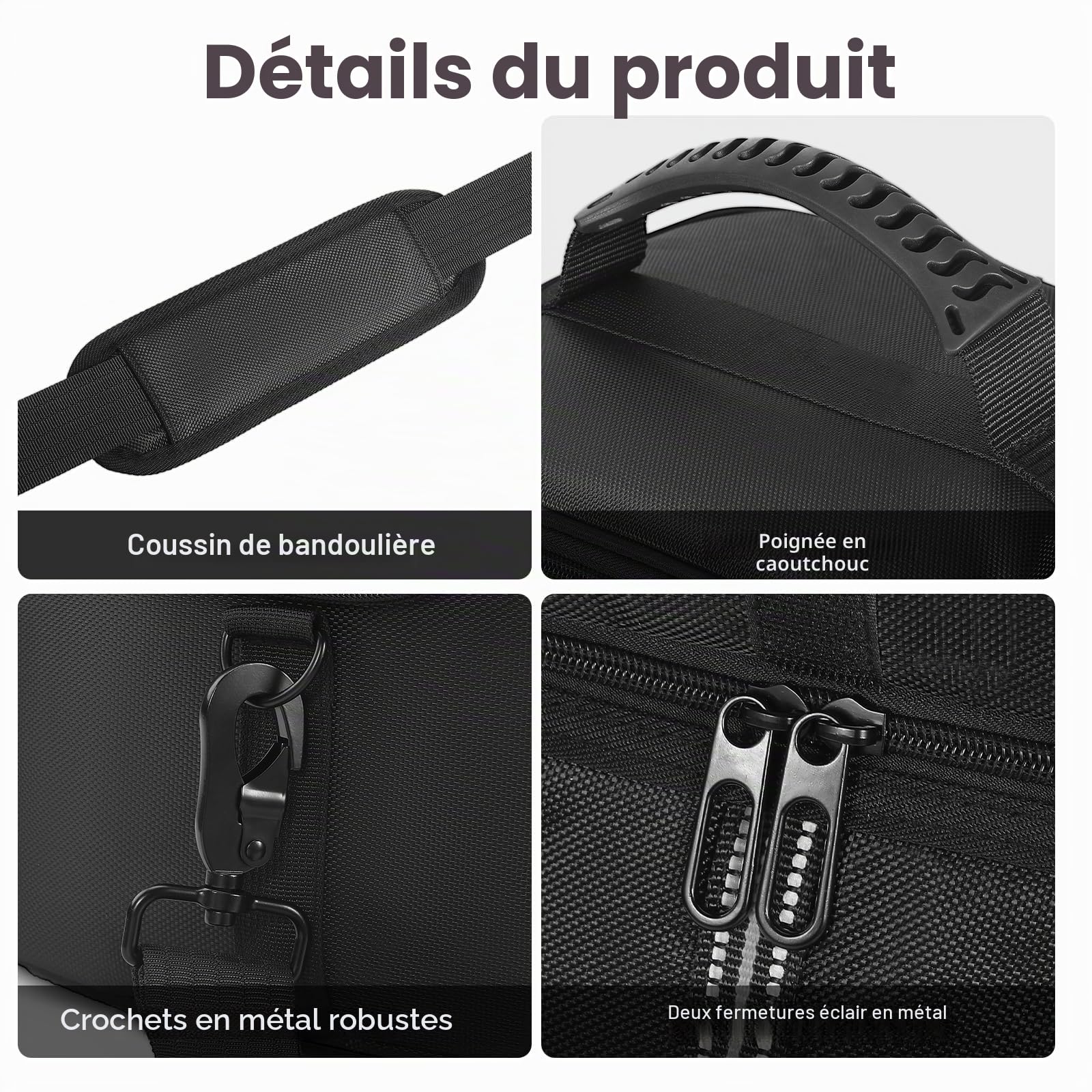 Étui de transport compatible avec générateur solaire BLUETTI EB3A, Elite 30 V2, sac de rangement de voyage extérieur avec poches à deux couches pour câble de charge et accessoires
