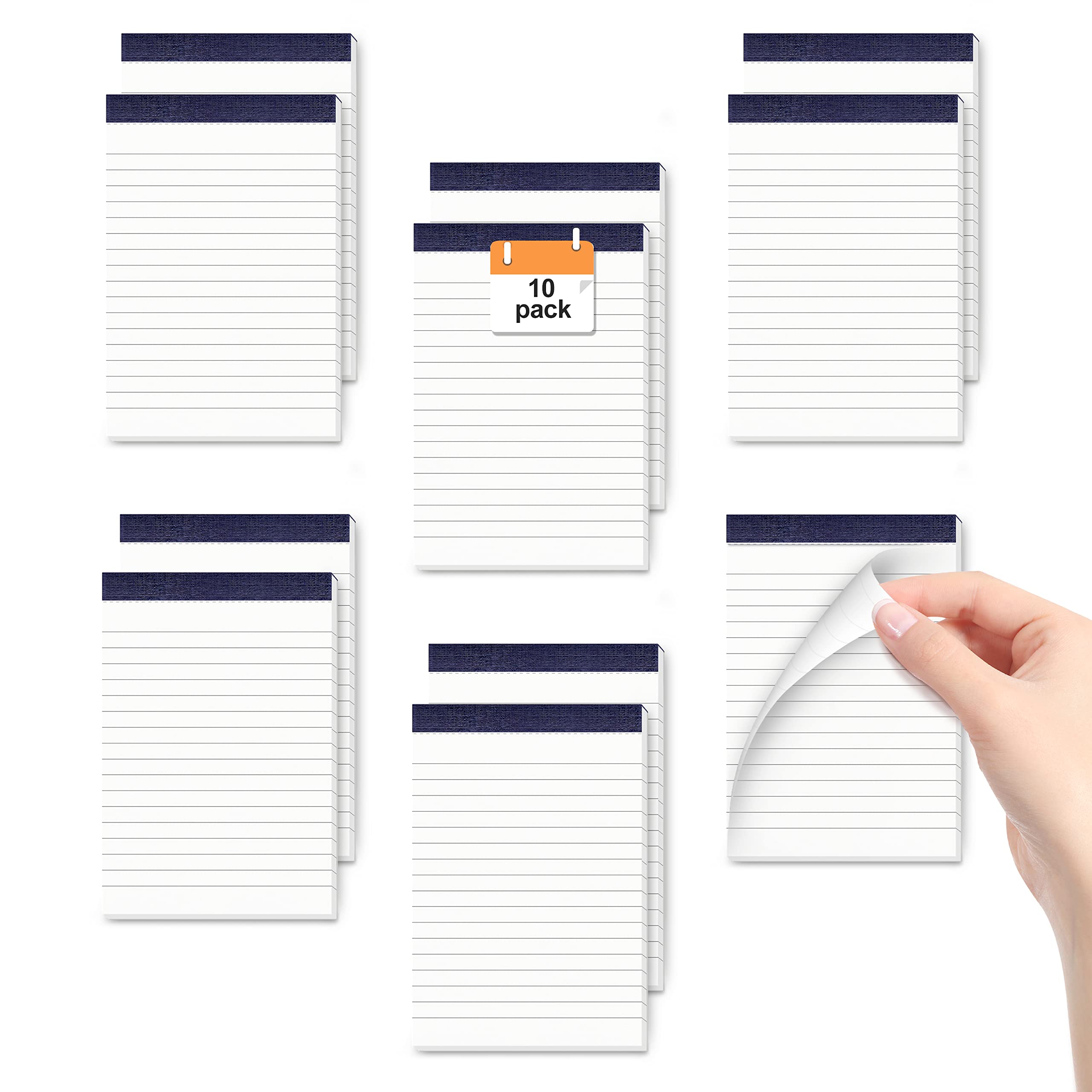 10 Pack Small Note Pads Pocket Size A6 Tear Off Grocery Lists Notepads with Lined Pages Shopping List Memo Pads Scratch Pads Note Pads for Office Supplies Classroom Supplies College Supplies Note Pad