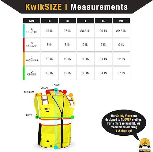 Miniatura 6 de KwikSafety BIG KAHUNA - Chaleco de seguridad [amarillo, grande] + conjunto de casco de tortuga blanco