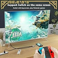 Vista 3 de Aiaabq Estación de acoplamiento para Nintendo Switch, base de interruptor portátil con puerto HDMI TV USB 3.0 y USB C para Nintendo Switch OLEDSteam