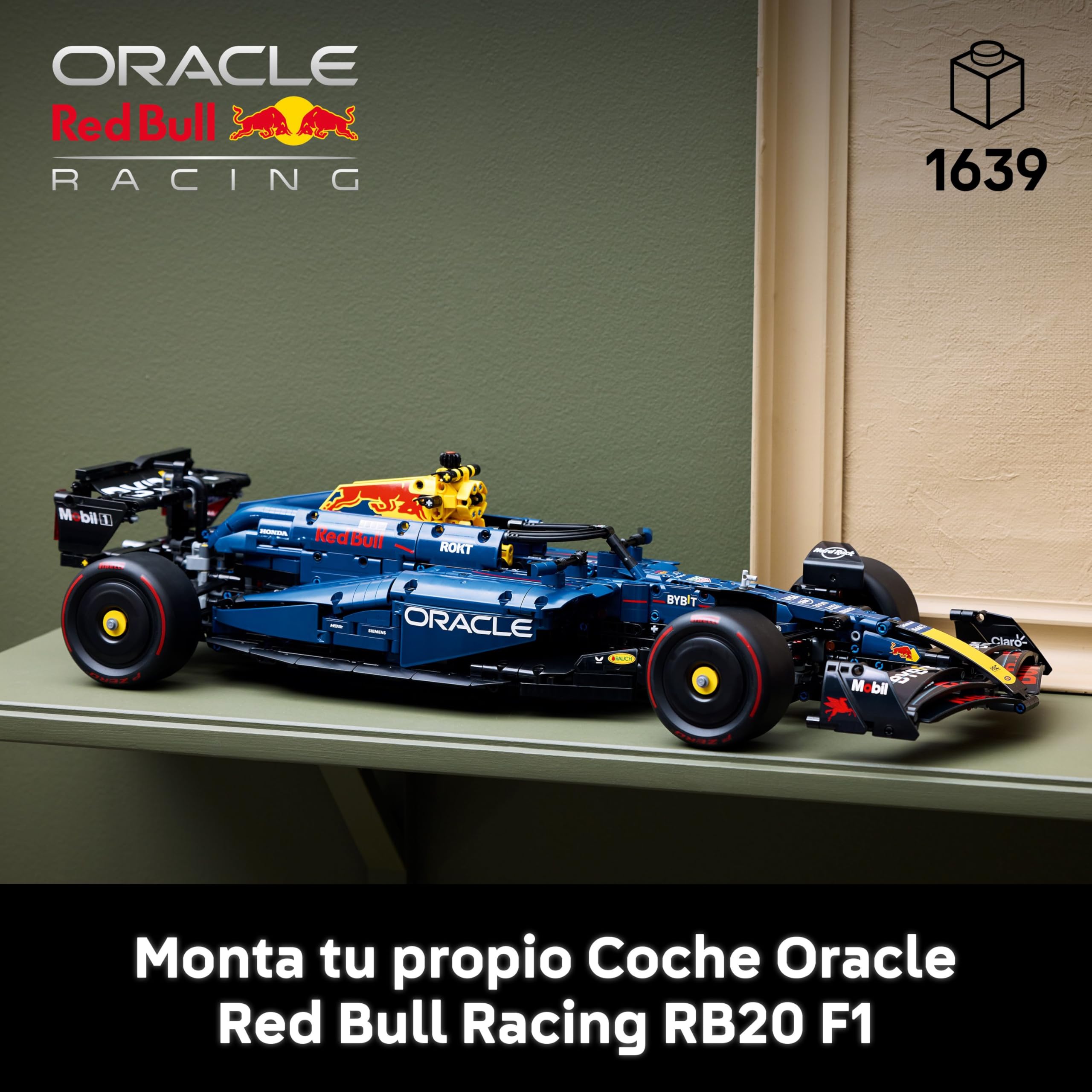 LEGO Technic Coche Oracle Red Bull Racing RB20 F1 Kit de Construcción para Adultos, Maqueta de Coche de Carreras de Fórmula 1 a Escala 1:8 con Motor V6, Regalo para Hombres y Mujeres 42206
