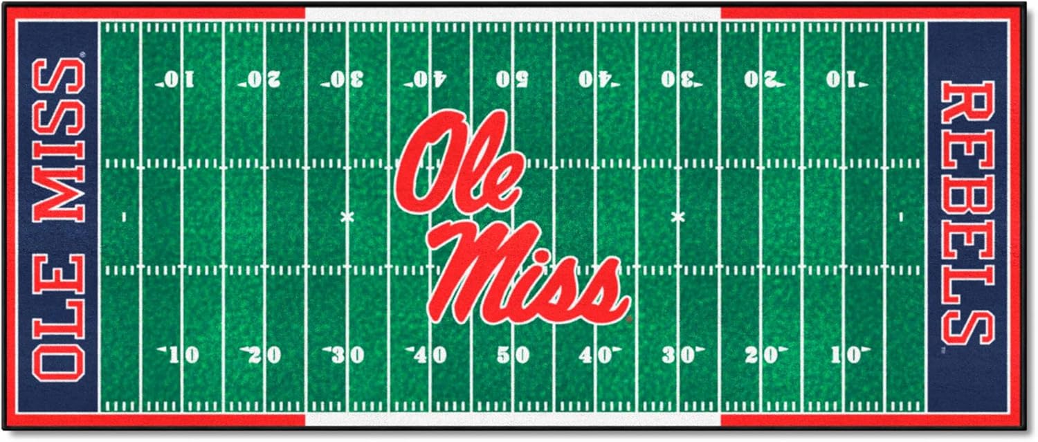 FANMATS 7552 NCAA - Ole Miss Rebels Field Runner Rug - 30in. x 72in.