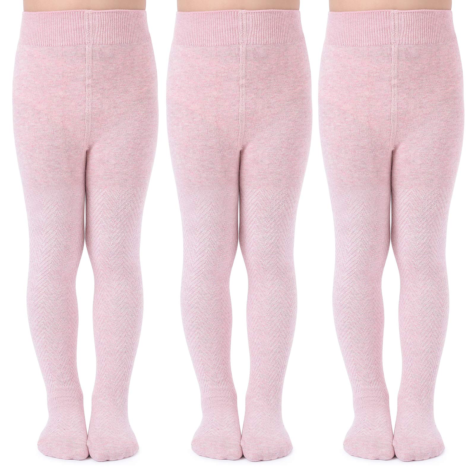 tanzdunsje Mädchen Strumpfhosen Kinder Strickstrumpfhose Baumwolle 3 Pack halten warm