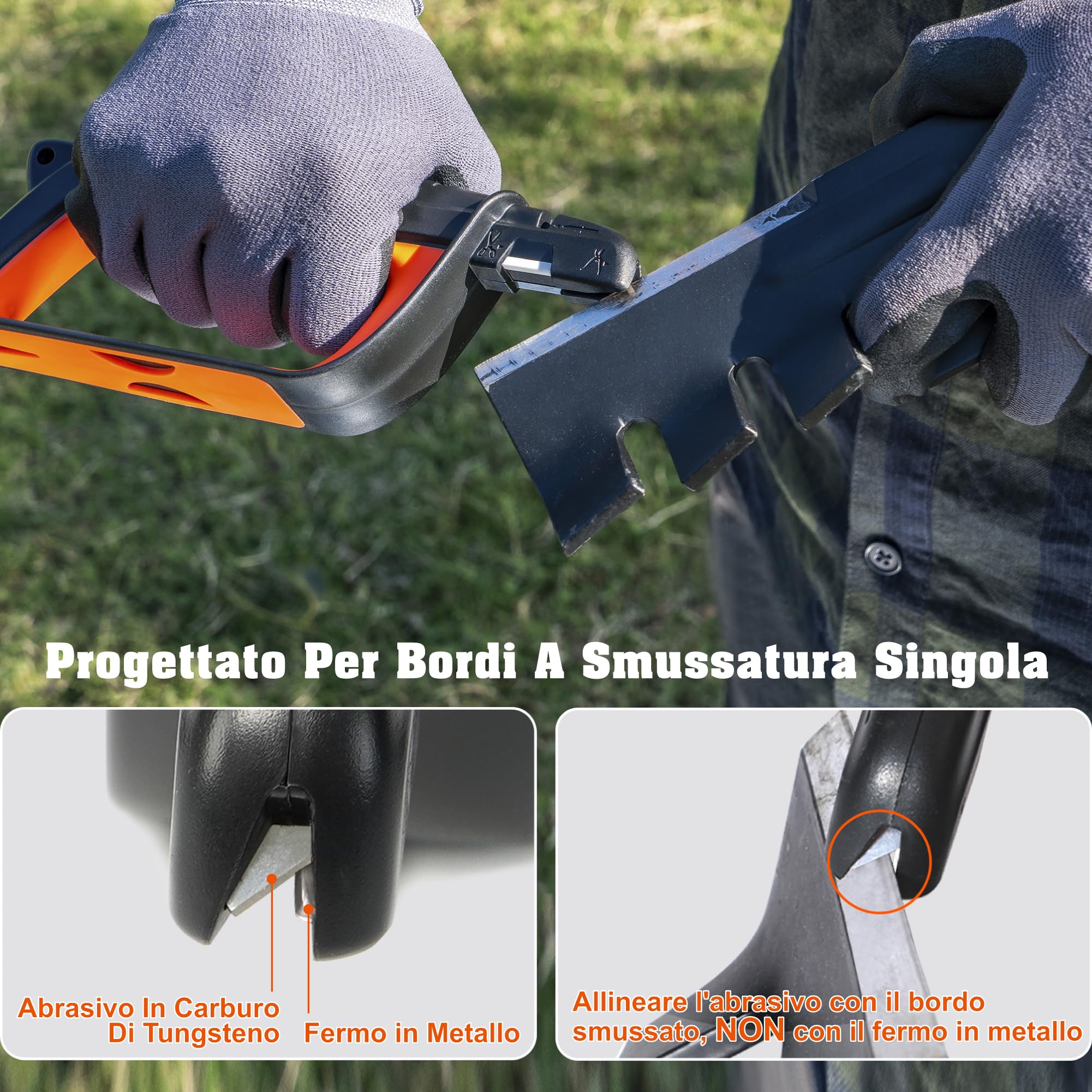 SHARPAL 103N, affilatrice tutto in 1 per coltelli, lame di tosaerba, accette, machete, potatrici, cesoie, forbici, attrezzi da giardino