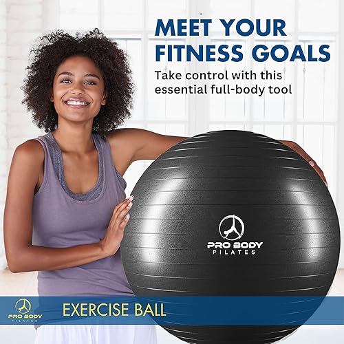 Miniatura 2 de ProBody Pelota para pilates, ejercicios y yoga, varios tamaños, para sentarse y practicar el equilibrio, pelota grande y de gimnasio para embarazada