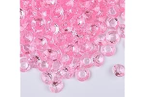 1000PCS Pink Acrylic Diamond Scatter Crystals for Wedding and Bridal Shower