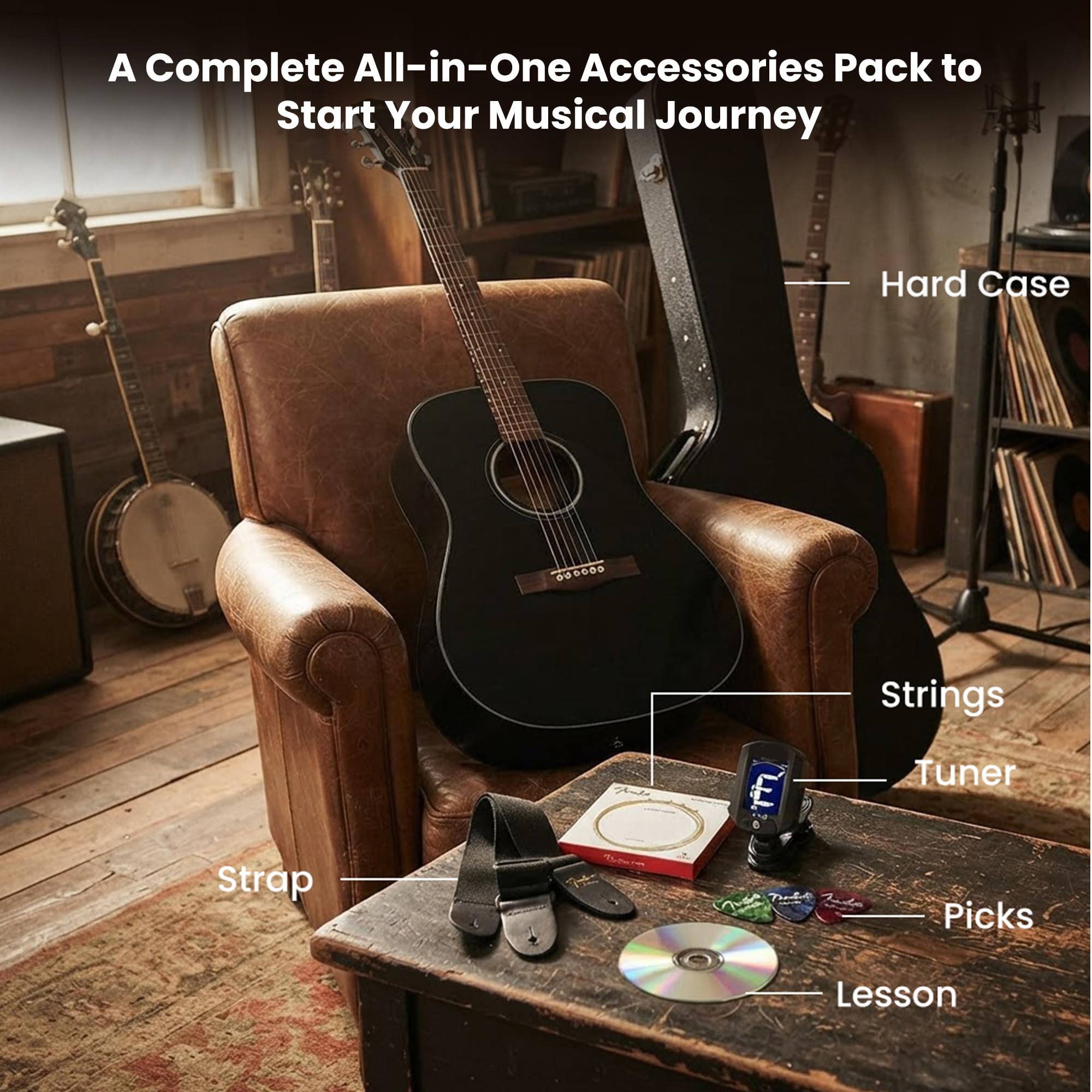Amazon | Fender CD-60 Dreadnought アコースティックギター - ハード