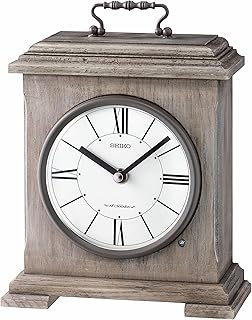 Seiko QXW252NLH 18 Melodies Musical Mantel Clock, Gray, 9.8 x 7.6 x 3.5 Inches