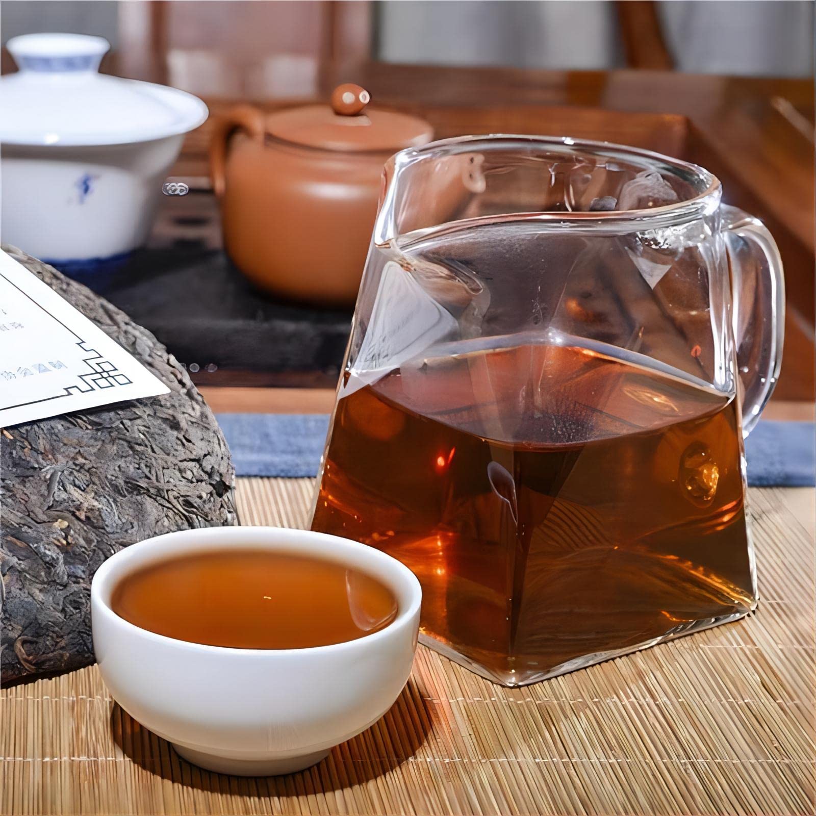 Pu'er Tea Cake, Puer Tea Pu-erh tè Cinese Yunnan tè Puerh Tea Cake, Cinese Yunnan Famoso Pu-erh Natural Premium Health Torta al tè Cotto Puer 0.78 sterlina