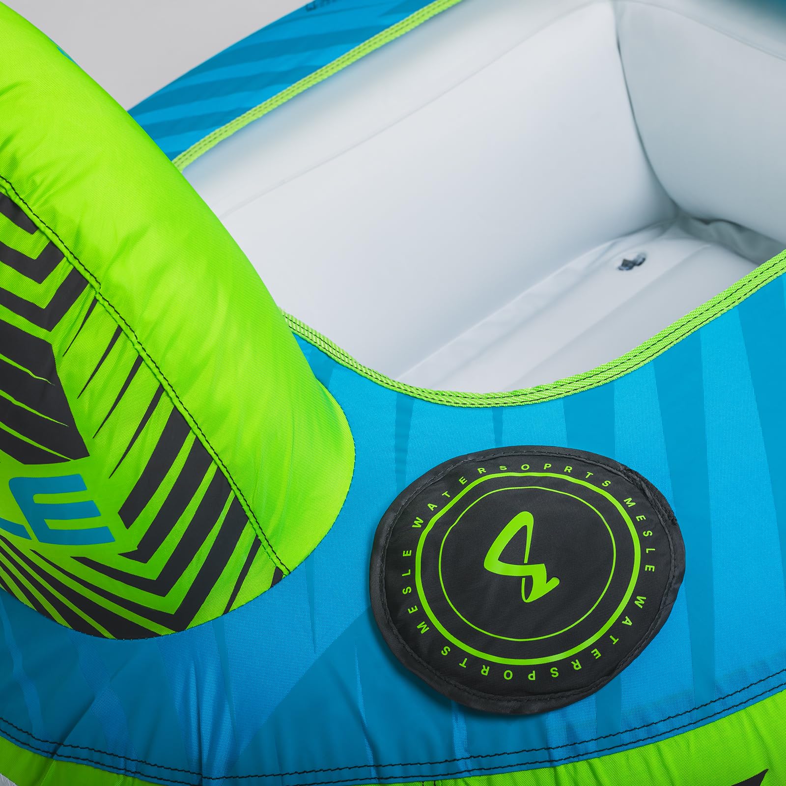 Mesle Tube Boot Bumper Set mit Leine, 1 Person Funtube Wassersport, Wasserreifen aufblasbar, Towable Tube für Kinder & Erwachsene, Schleppring für Motorboot & Jetski, Wasserring zum Ziehen