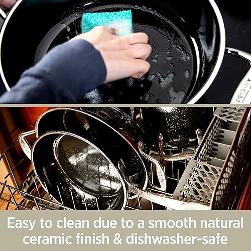 Miniatura 9 de All-Clad FUSIONTEC - Olla para sopa de cerámica natural con núcleo de acero, 4 cuartos de galón, ónix